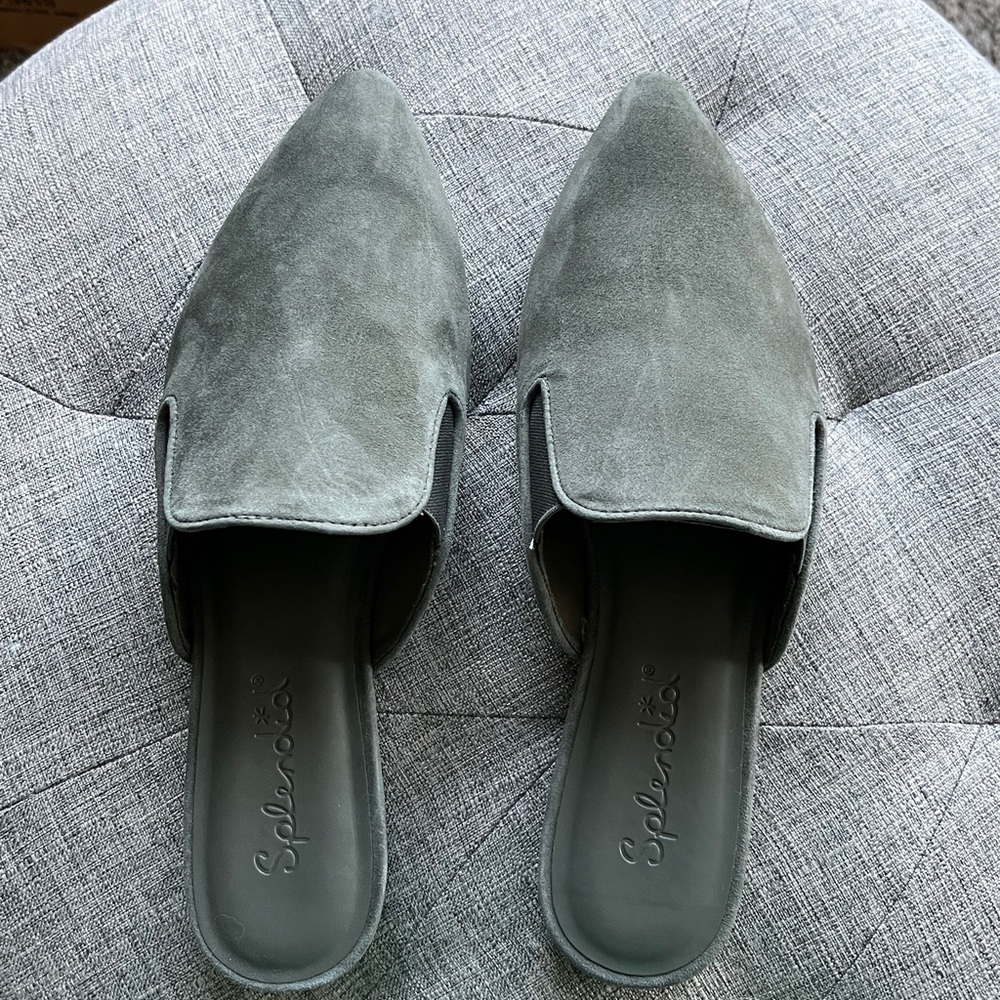 Splendid Liza Olive Suede Mule - NEW